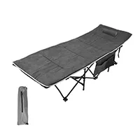 Klappbares Campingbett mit Matte