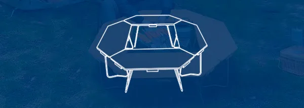 Camping-Tische aus Holz