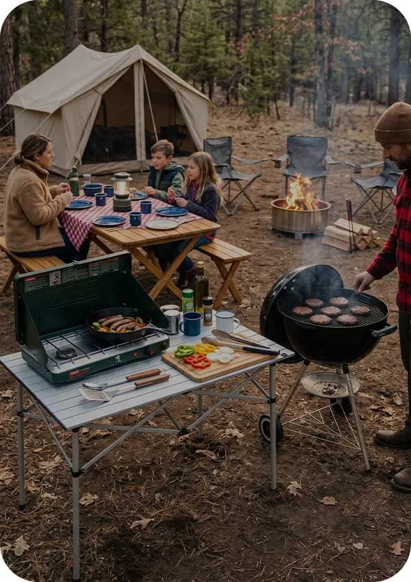 Essen und Kochen im Freien