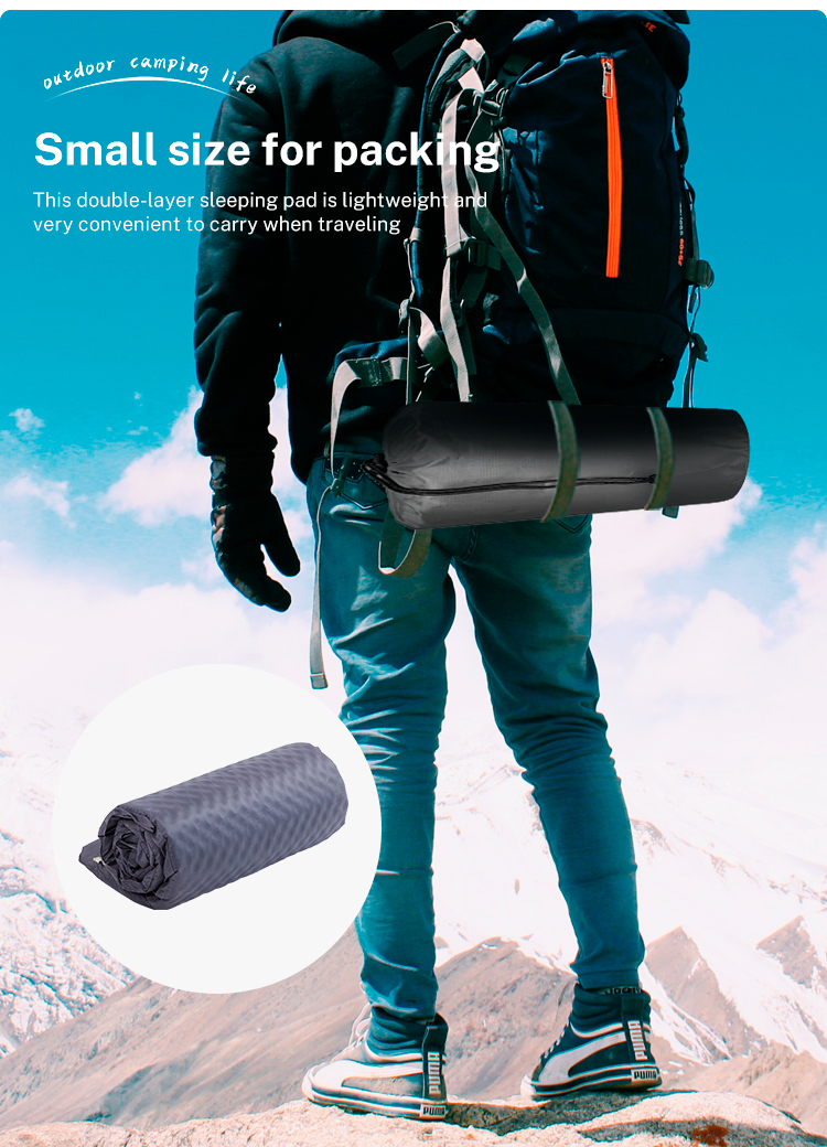 Individuell gestaltete 12 cm selbstaufblasende Camping-Isomatte mit neuer Doppelstruktur