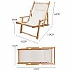 Camping Wooden Deck Folding Chair - 60C13W
